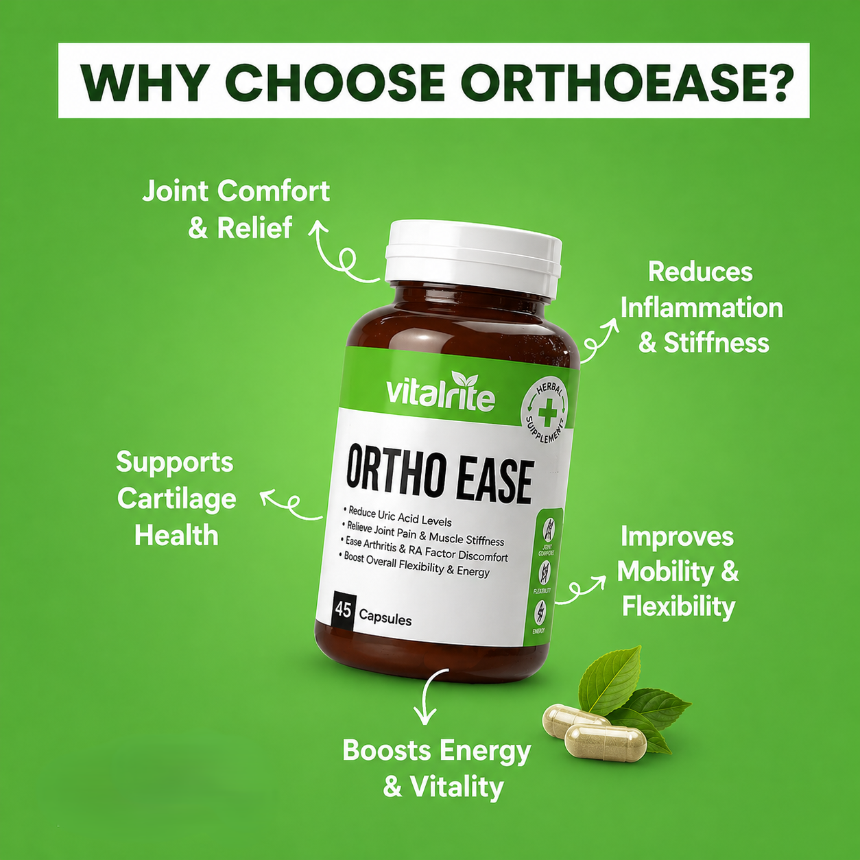 OrthoEase™ — Advanced Herbal Support for Joints, Mobility & Uric Acid Balance